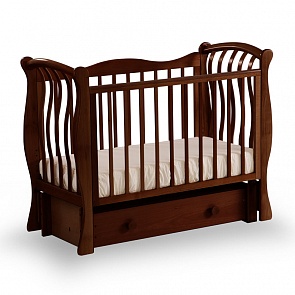 Детская кровать Лель БИ 07.3 Ландыш маятник продольный, орех темный 35 (Лель, LIEL_БИ 07.3_орех темный 35)